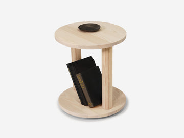 Dizzy End Table – Round / Natural – view 5