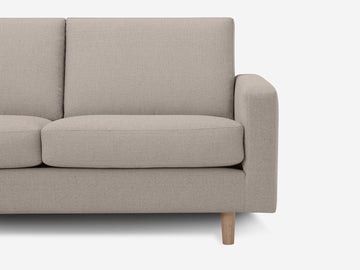 Grade 30 Panama Natural with Oak Legs - Left Hand Facing Chaise