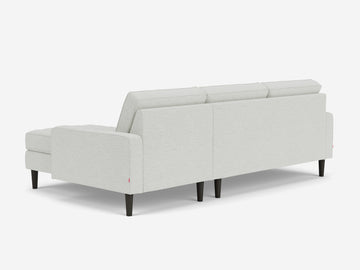 Arctic Wolf with Black Ash Legs - Right Hand Facing Chaise - Low Arm Height