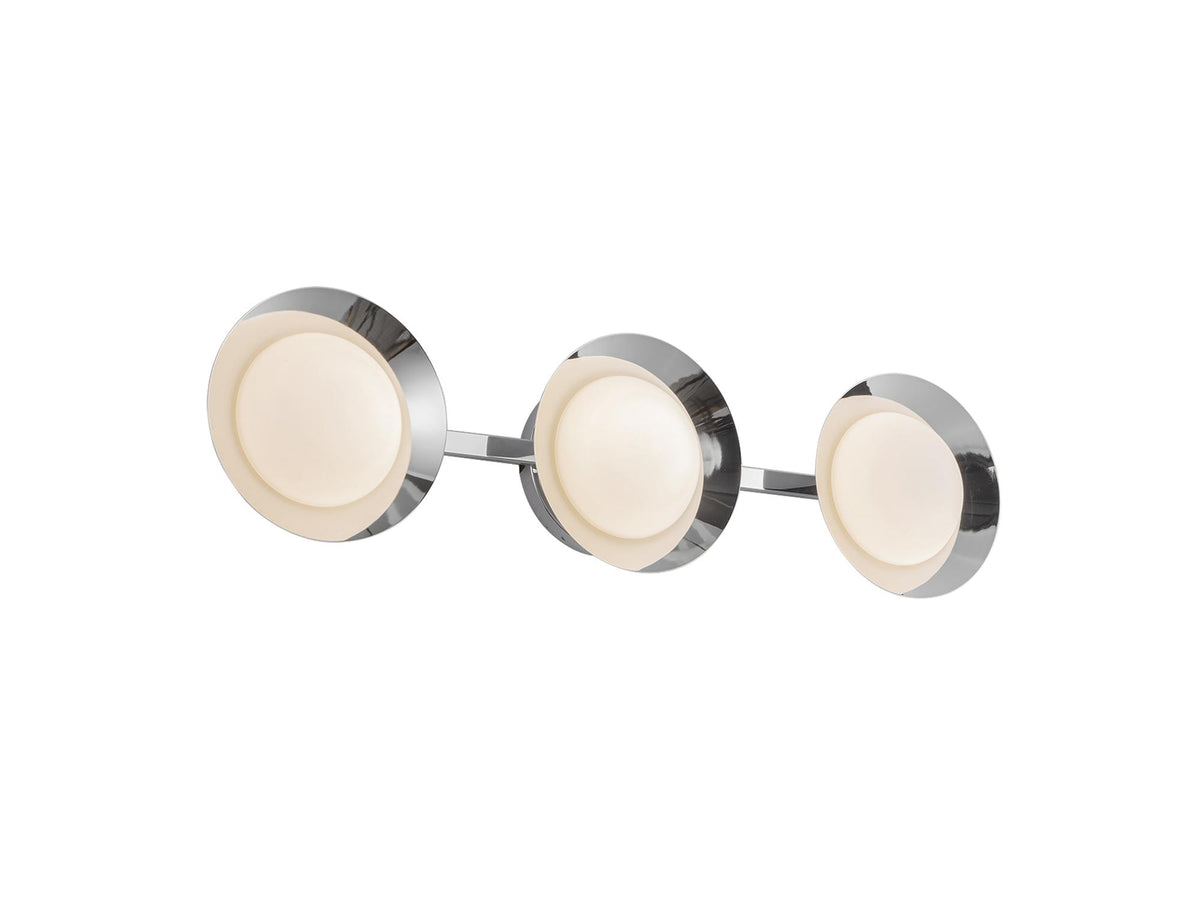 Cleo Wall Sconce – 3 Lights / Chrome/Opal Glass – view 2
