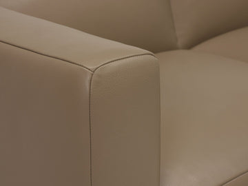 Donna Taupe - Walnut Peg Legs - Right Hand Facing Backless Chaise