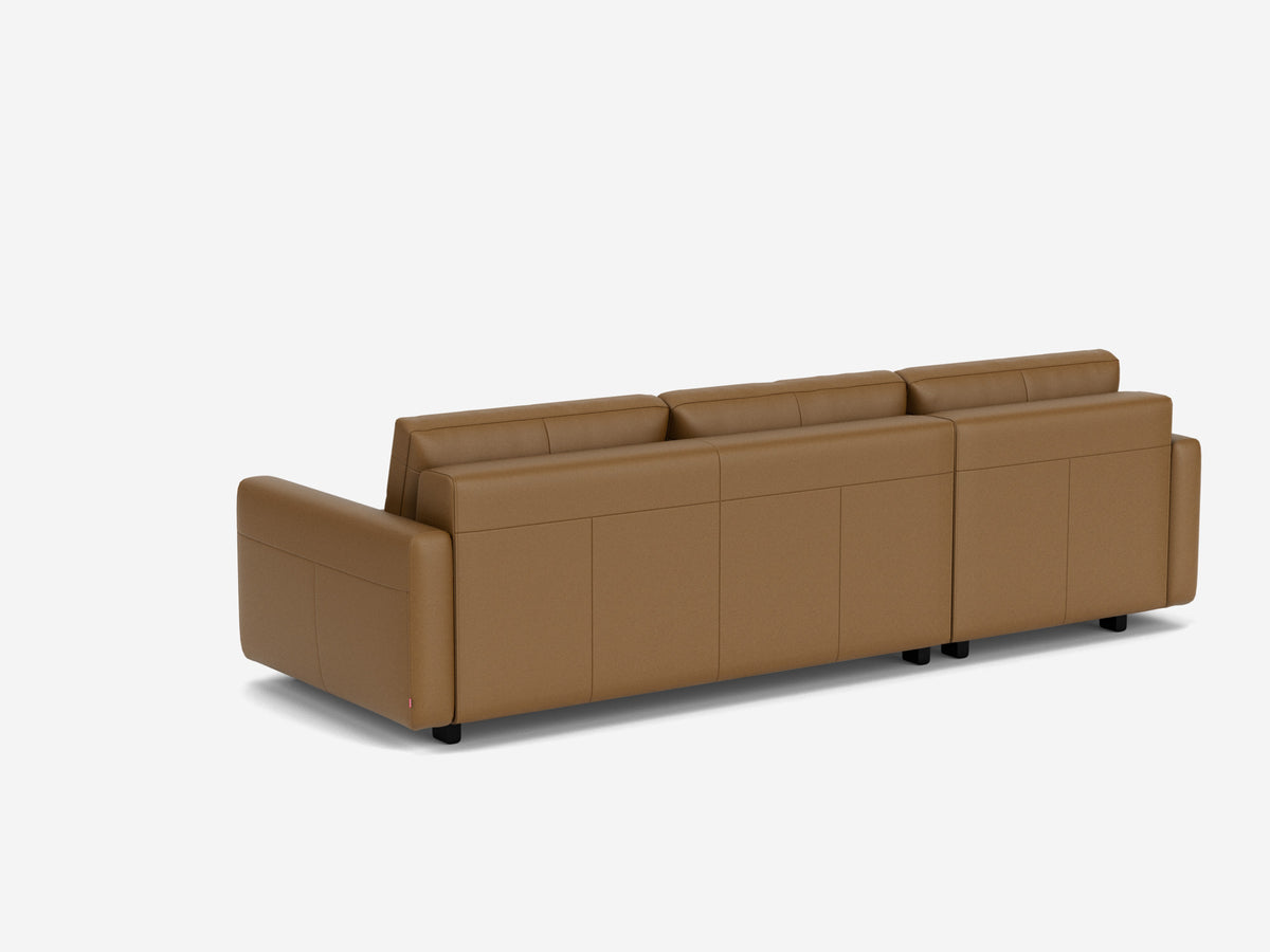 Rein Toast with Black Ash Legs - Narrow Arms - Double - Left Hand Facing Chaise - Non-Storage Chaise
