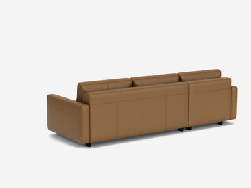 Rein Toast with Black Ash Legs - Narrow Arms - Double - Left Hand Facing Chaise - Non-Storage Chaise