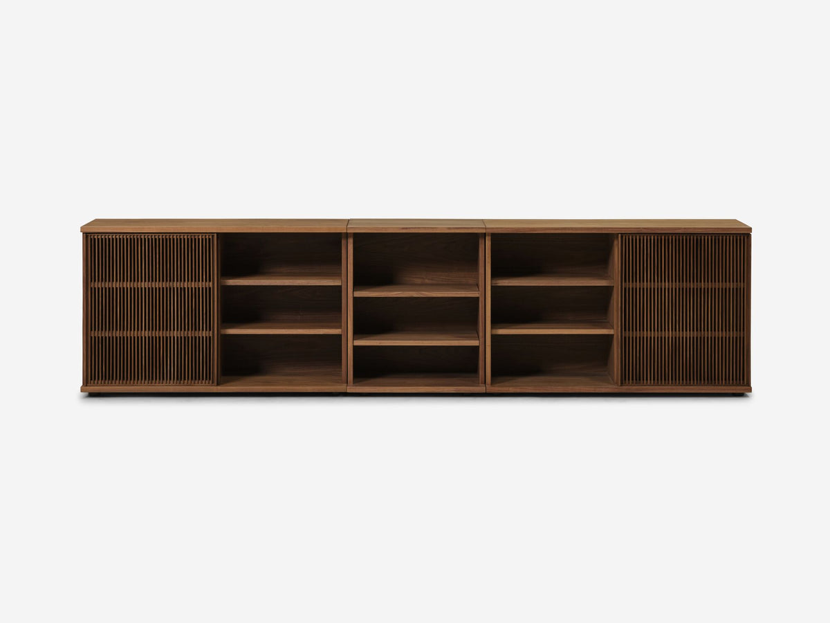 Extra Wide - Walnut - Slatted Doors