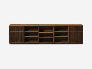 Extra Wide - Walnut - Slatted Doors