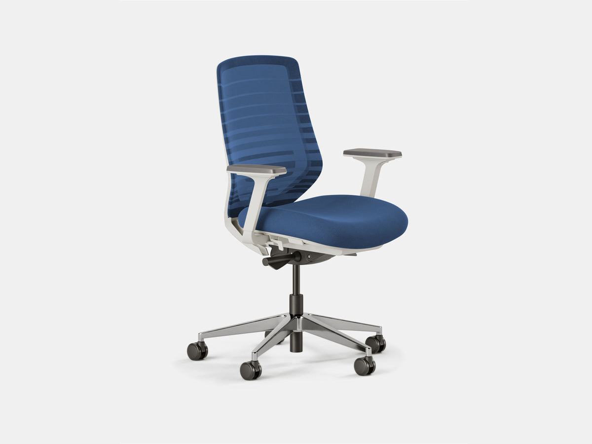 Ergonomic Office Chair – Baltic Blue (White)