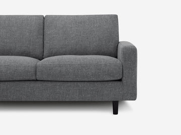 Greta Stone (Discontinued) with Black Ash Legs - Left Hand Facing Backless Chaise