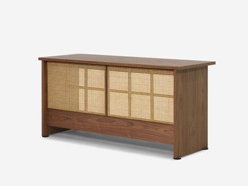 Walnut - Natural Cane Screen