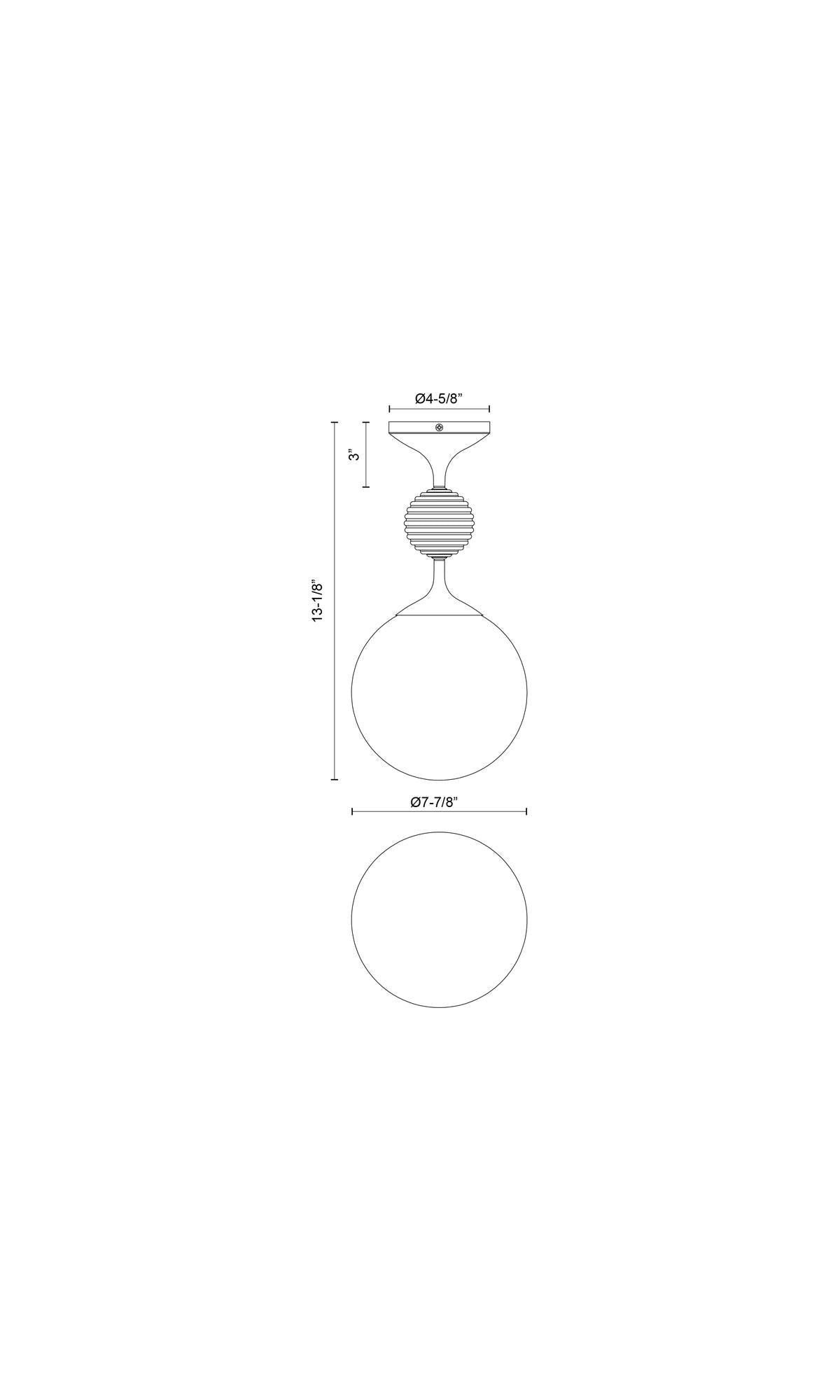 Semi-Flush Mount Light