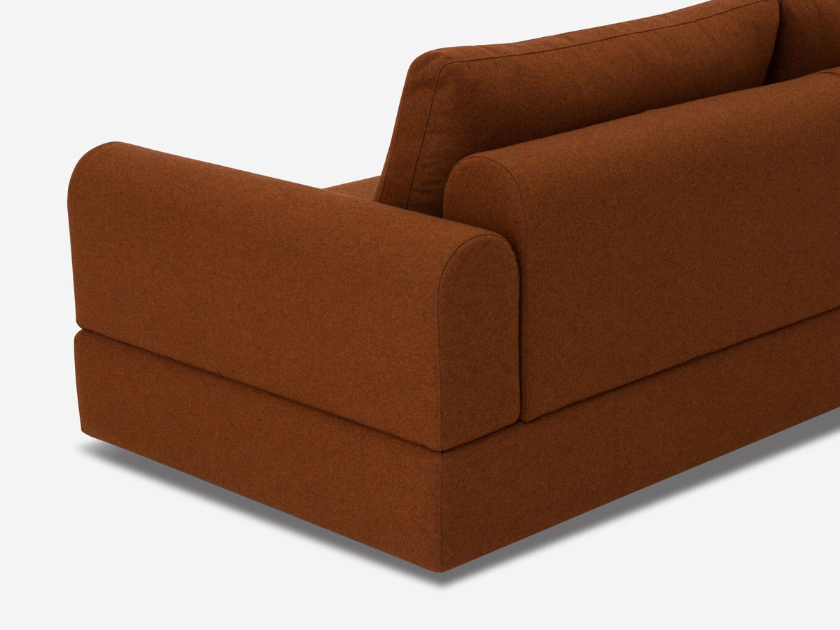 Lana Burnt Orange - Right Hand Facing Loveseat