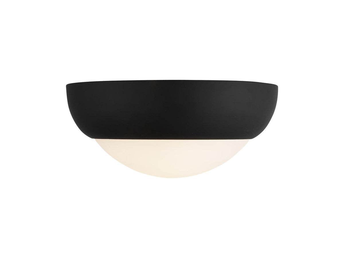 Rubio Flush Mount Light – 11" - Black Only / Matte Black/Opal Matte Glass