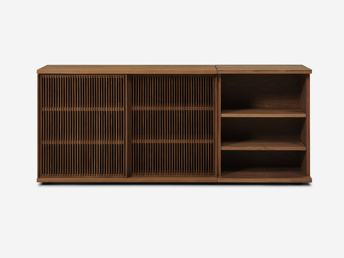 Wide - Walnut - Slatted Doors