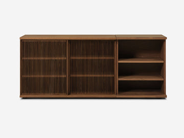 Wide - Walnut - Slatted Doors