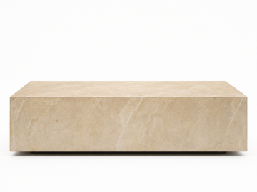 Plinth Coffee Table – Faux Travertine