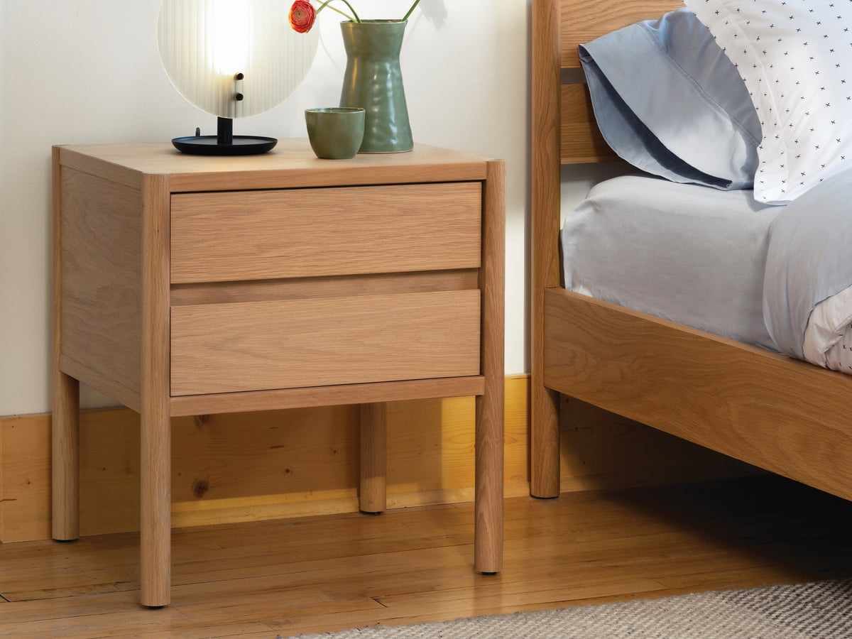 Monarch Double Drawer Nightstand