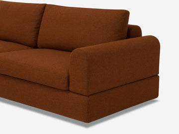Lana Burnt Orange - Right Hand Facing Loveseat