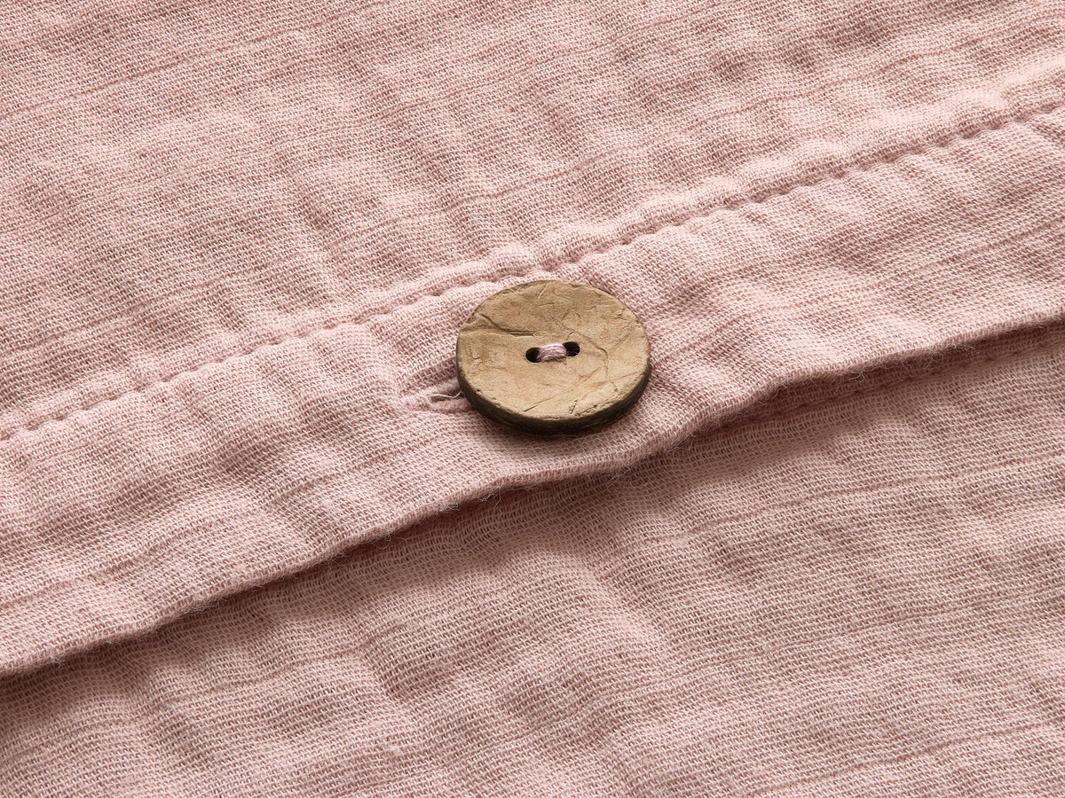 Silk & Snow Muslin Duvet Cover – Full/Queen / Misty Rose – view 2
