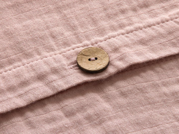 Silk & Snow Muslin Duvet Cover – Full/Queen / Misty Rose – view 2