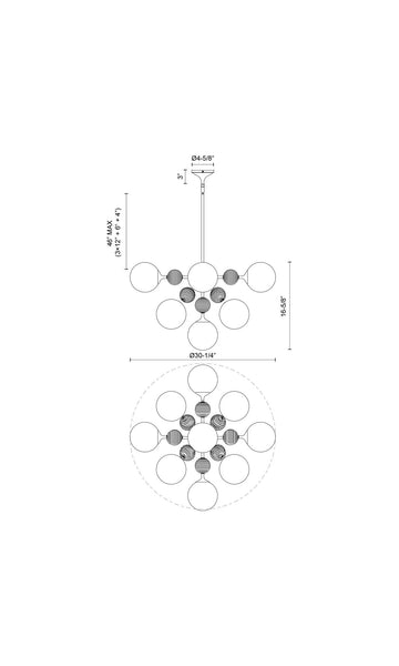Celia Chandelier – dimensions