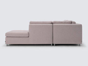 Ava Cloud with Stainless Steel Legs - Right Hand Facing Backless Chaise - Standard Arms