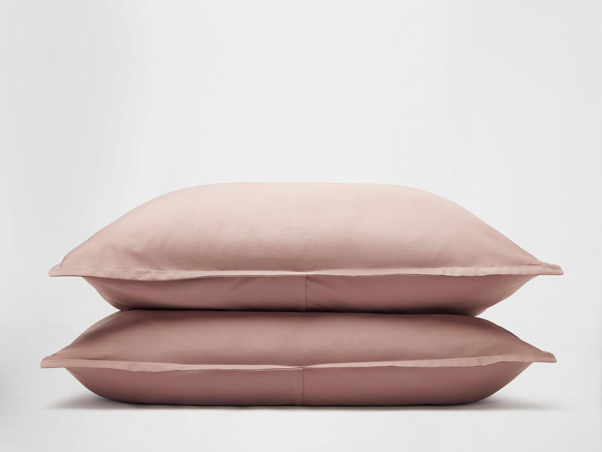 Silk & Snow Egyptian Cotton Sham Set – Standard / Misty Rose