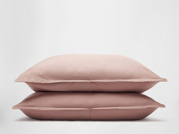 Silk & Snow Egyptian Cotton Sham Set – Standard / Misty Rose
