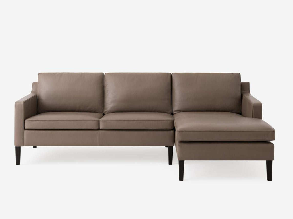 Suave Chrome with Onyx Legs - Right Hand Facing Chaise