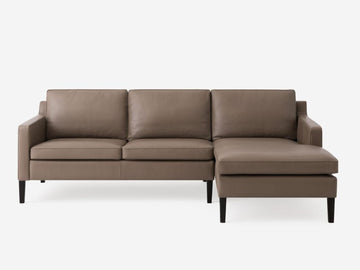 Suave Chrome with Onyx Legs - Right Hand Facing Chaise