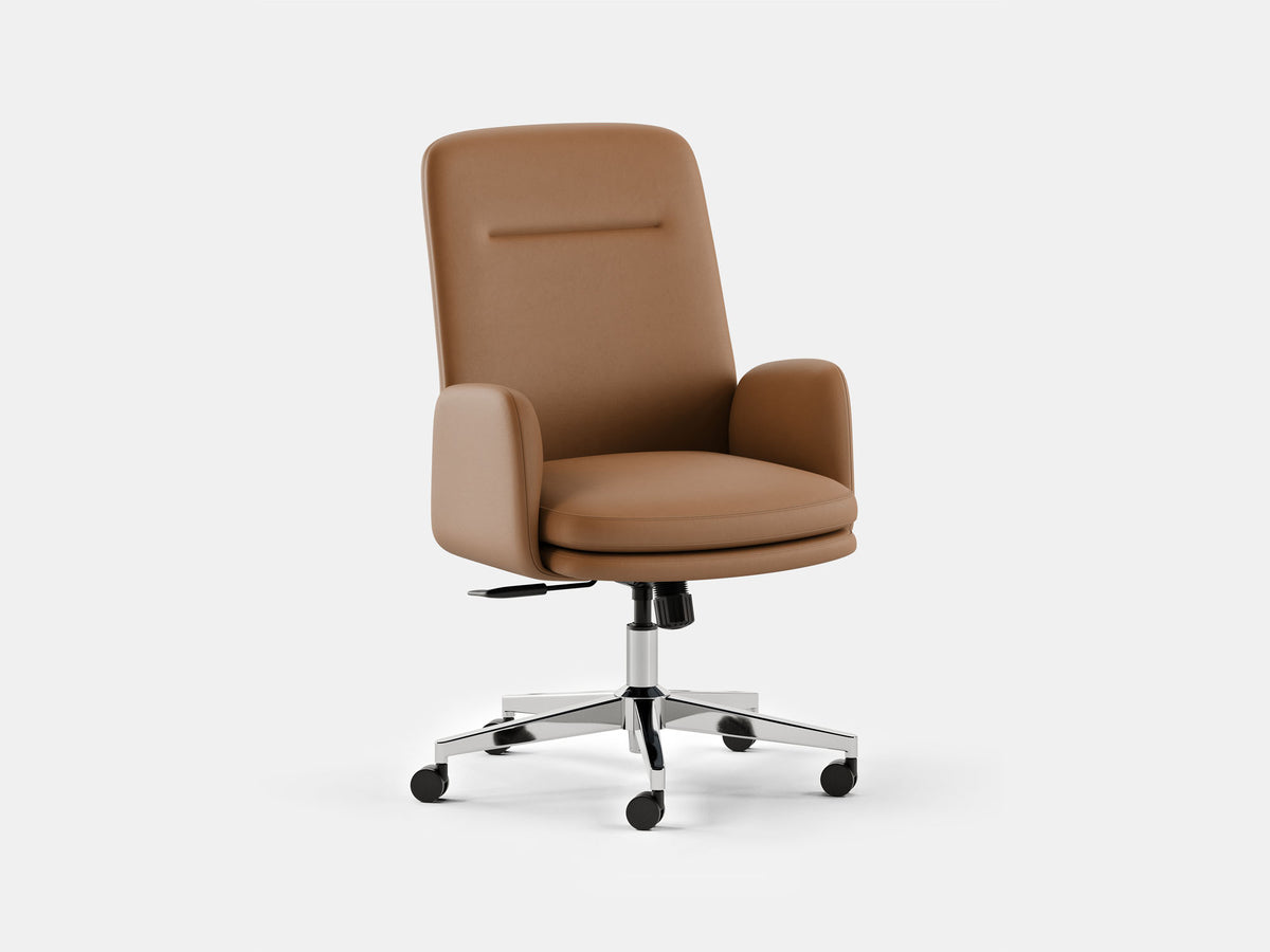 Softside Office Chair – High / Vegan Leather / Canyon