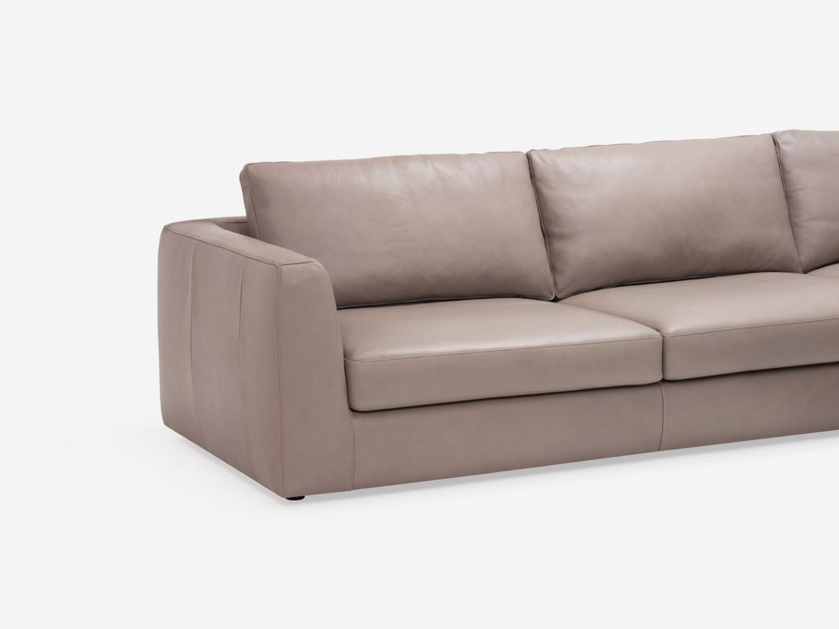 Suave Chrome - Right Hand Facing Backless Chaise - 1.5" Legs