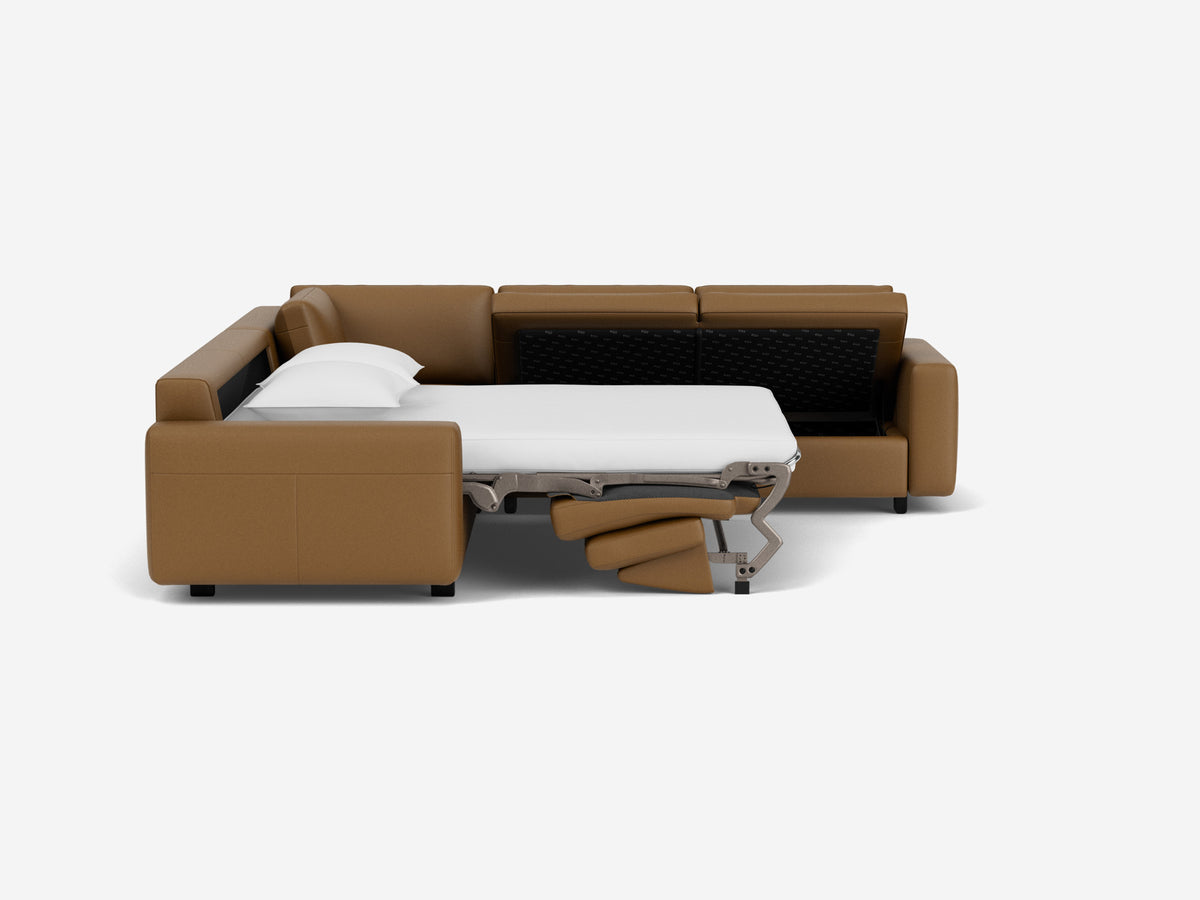 Rein Toast with Black Ash Legs - Standard Arms - Right Hand Facing Storage Loveseat