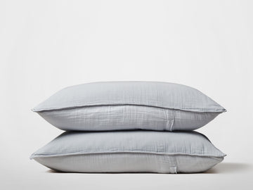 Silk & Snow Muslin Sham Set – Standard / Luna