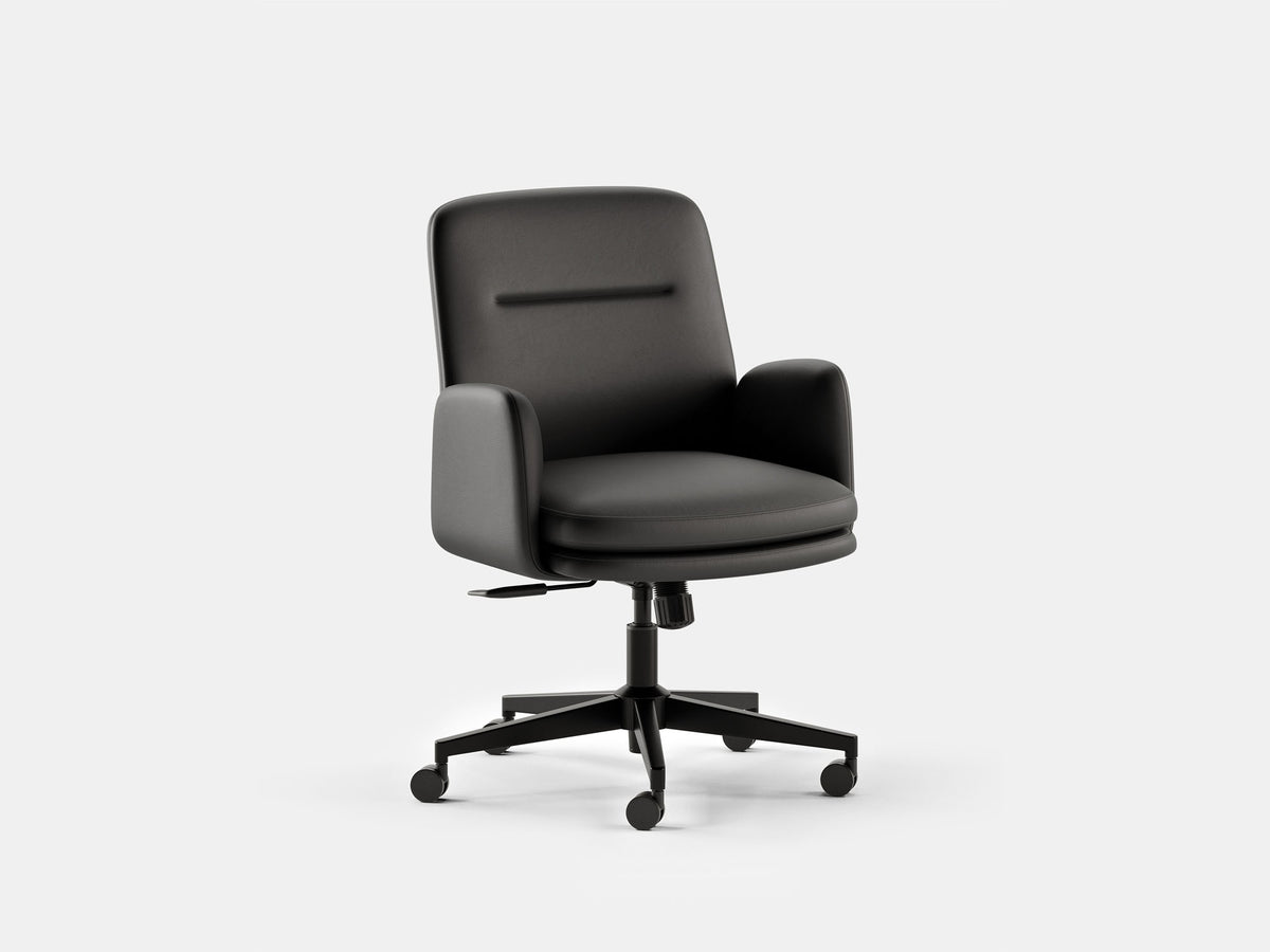 Softside Office Chair – Mid / Vegan Leather / Limestone – view 3