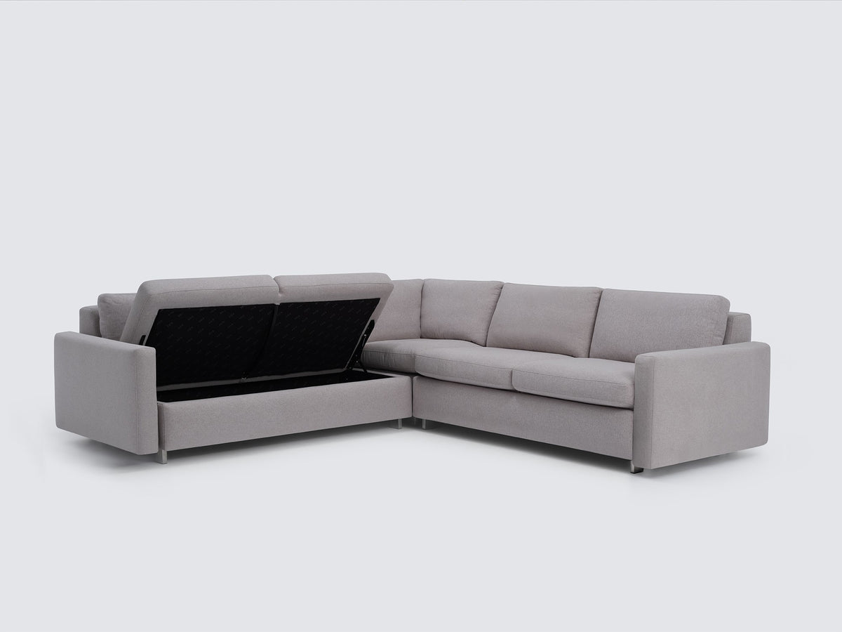 Ava Cloud with Stainless Steel Legs - Narrow Arms - Left Hand Facing Loveseat