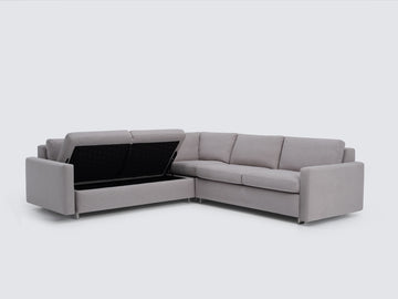 Ava Cloud with Stainless Steel Legs - Narrow Arms - Left Hand Facing Loveseat