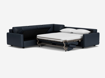 Evoque Atlantic with Black Ash Legs - Narrow Arms - Left Hand Facing Storage Loveseat