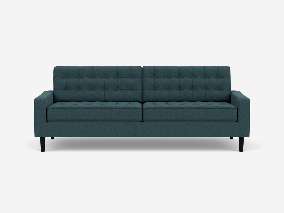86" - Alma Gunmetal Blue with Black Ash Legs and Low Arm Height