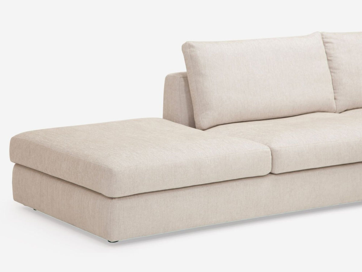 Coda Beach - Left Hand Facing Backless Chaise - 1.5" Legs