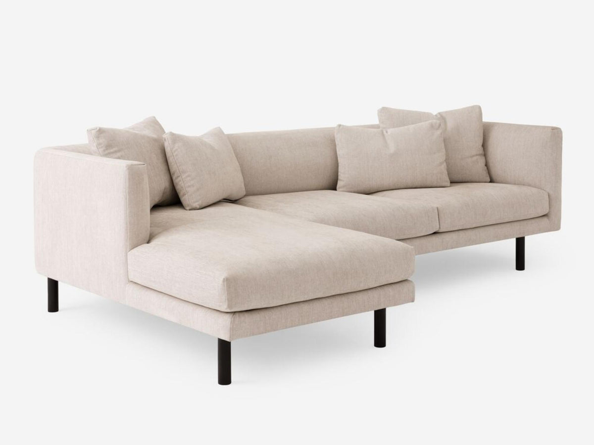 Coda Beach with Black Ash Legs - Left Hand Facing Chaise