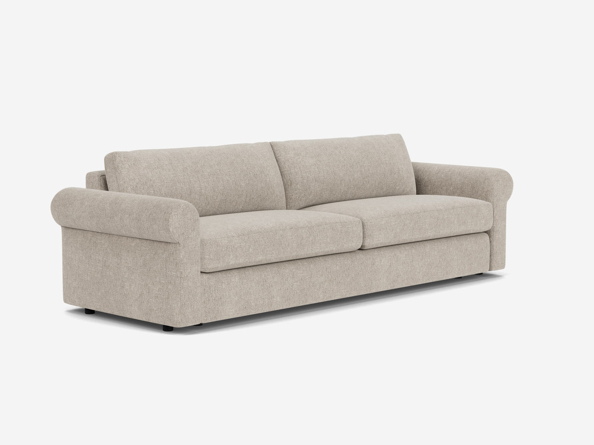 Polo Grey Fabric - 2 Seat - Shallow - Roll Arms