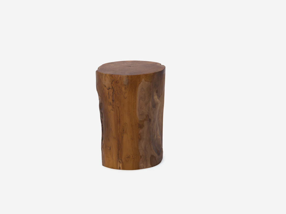 Solid Teak Stool - Cylinder – Reclaimed Teak – view 6