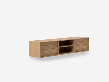Marcel Floating Media Unit – 72" / Oak – view 3