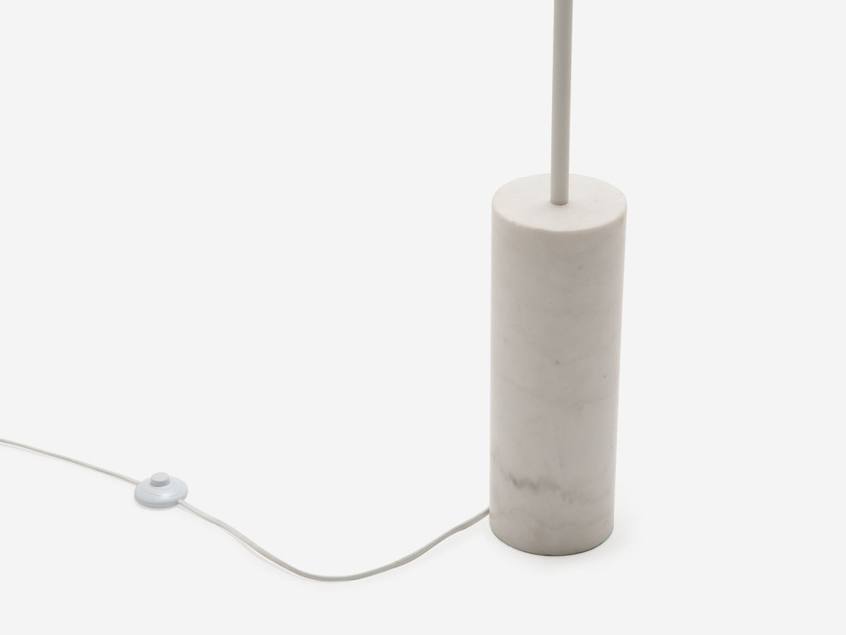 Drum Floor Lamp – White / White Shade – view 2