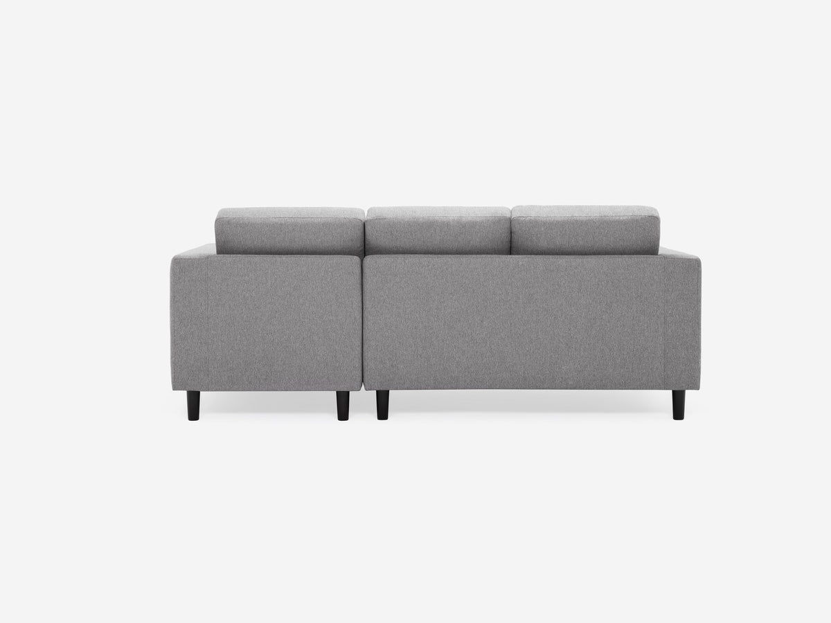 Mila Grey with Onyx Legs - Right Hand Facing Chaise