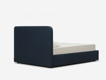 Dark Turquoise - Queen - Low - Button Tufted - Round Headboard