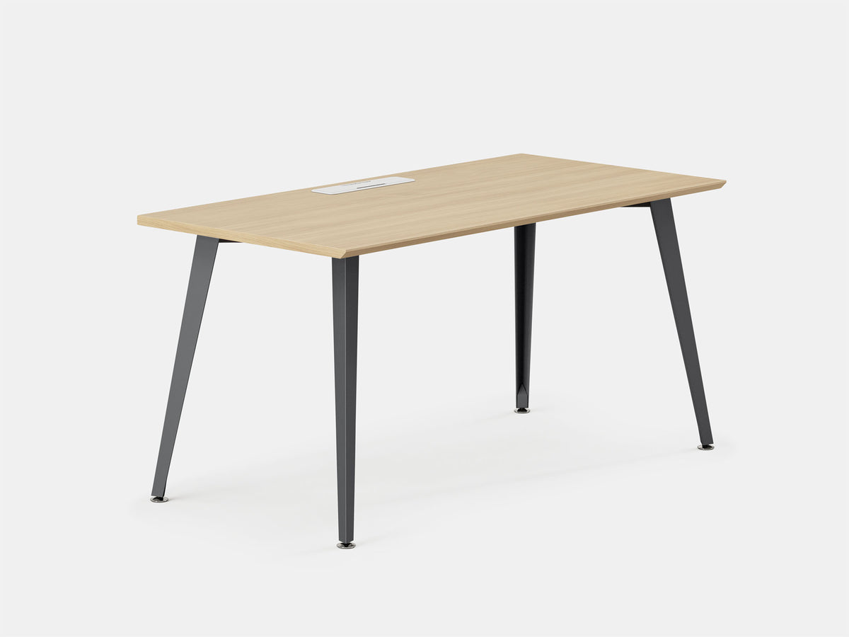 Office Desk – 60" x 30" / Charcoal / Woodgrain – view 2