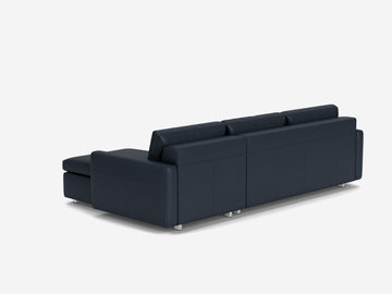 Evoque Atlantic with Stainless Steel Legs - Narrow Arms - Double - Right Hand Facing Storage Chaise
