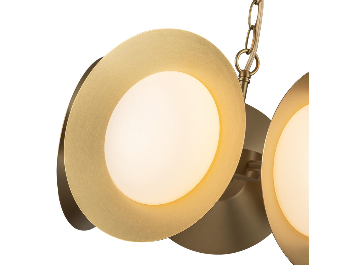 Cleo Chandelier – Brushed Gold/Opal Glass – view 3
