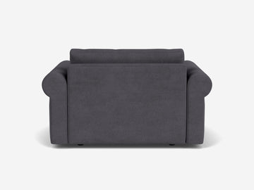 Jet Ash Fabric - Shallow - 35 inch seat width - Roll Arms