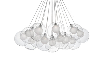 Bolla Chandelier – 28" / Chrome